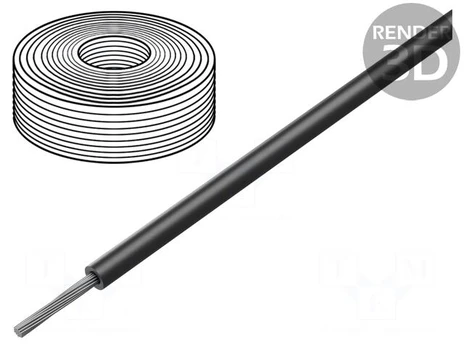 Wire | SiF | stranded | Cu | 0.5mm2 | silicone | black | -60÷180°C | 500V