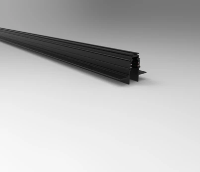 Magnetinis bėgelis, berėmis užglaistomas juodas R20-2 2000mm