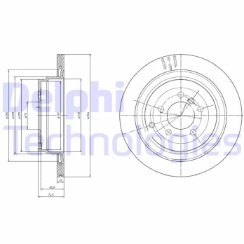 Stabdžių diskas DELPHI BG4021C