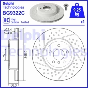 Stabdžių diskas DELPHI BG9322C kaina