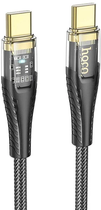 HOCO cable Type C to Type C 3A 60W U121 1,2 m juodas