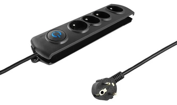 QOLTEC 50104 Viršįtampių apsauga 4 maitinimo lizdas 1,5m