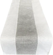 Stalo takelis Mariall, balta/sidabro, 40 x 220 cm kaina