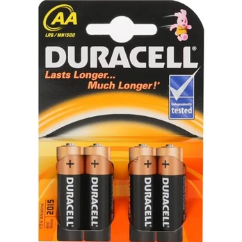 Baterijas Duracell AA Alkaline 4pack