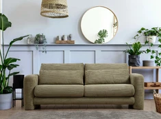 Trivietė sofa Lily Green-3 Žalias kaina