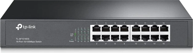 Tp-Link TL-SF1016DS network switch Unmanaged Fast Ethernet (10/100) 1U Black
