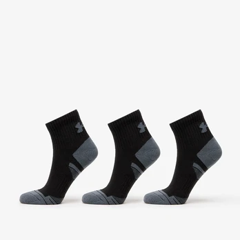 Under Armour Performance Cotton 3-Pack QTR Socks Black - Dydis M (1379528-001 Kojinės)