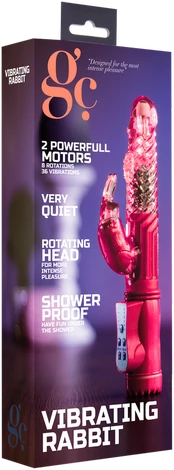 Gc By Shots Rožinė EasyToys Rabbit Rotating Vibrator 36 Settings Silicone Rožinė