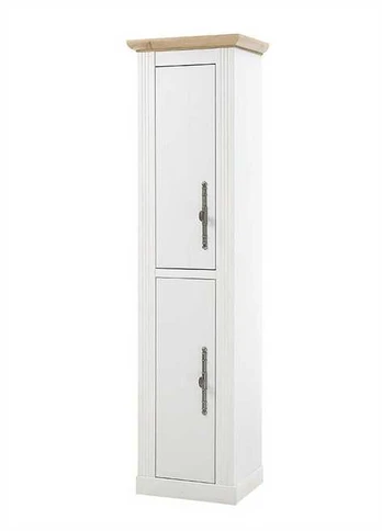 Vonios spintelė Westminster, 203 cm, balta/ąžuolinė