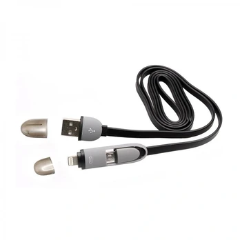 Sbox USB-- Micro USB+IPH.5 M/M 1M black 2IN1B