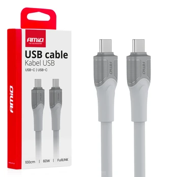 USB-C | USB-C 1m 60W kabelis;USB-C | USB-C 1m 60W cable AMIO 04291