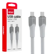 USB-C | USB-C 1m 60W kabelis;USB-C | USB-C 1m 60W cable AMIO 04291 kaina