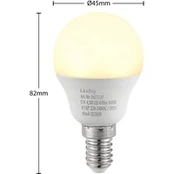 "Lindby" LED lemputė, lašo formos, E14, 4,5 W, opalinė, 3000K