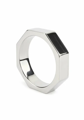 Mr. Steel Nut C-Ring 55mm Stainless Steel Hexagonal Design