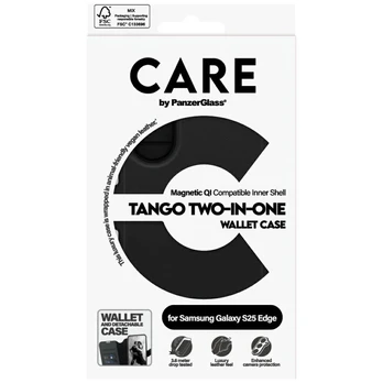 CARE by PanzerGlass - Feature Case Tango Two-in-One Wallet w. Qi-Compatible Samsung S25 Edge