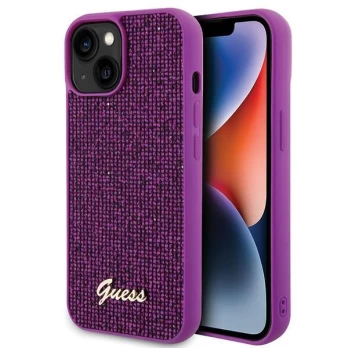 Dėklas Guess GUHCP15SPMSDGSF iPhone 15 6.1" fuksja/fuschia hardcase Disco Metal Script