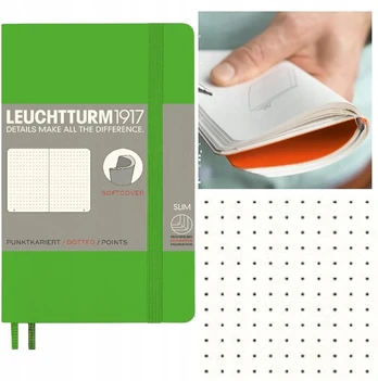Leuchtturm1917 A6 formato taškinis sąsiuvinis (bullet journal) žalias
