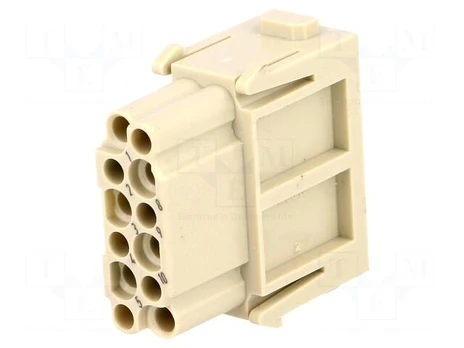 Connector: HAN | module | female | Han Modular DD | PIN: 12 | 10A | 250V