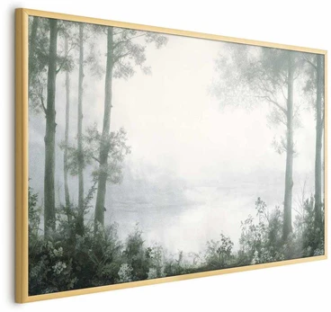 Artgeist Plakatas - Forest and Pond in Patinated Žalias