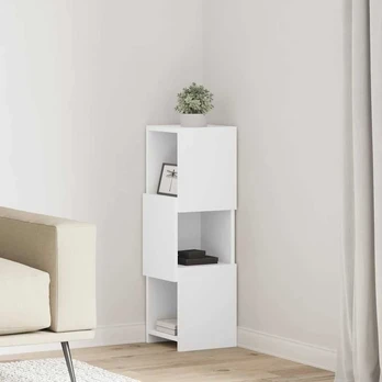 Kampinė spintelė Balta 25,5x25x80cm Apdirbta mediena
