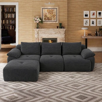Sofa, sofa-lova su miego funkcija, aksominė