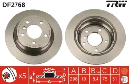 TRW DF2768 Brake Disc kaina