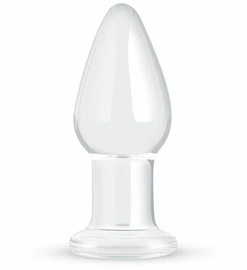 Glas Medium Crystal Clear Glass Intimate Plug - 3.9 cm, Smooth Surface