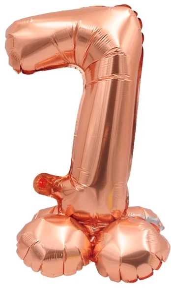 Vario spalvos pastatomas balionas - skaičius 7, 40 cm