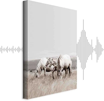 Artgeist Paveikslas - Baltas Horses (1 Part) Vertical