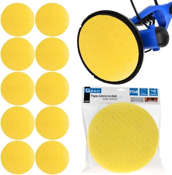 Geko Švitrinis popierius diskui – diskas su skylutėmis 225 mm P240 /žirafa/ (10/100/500)