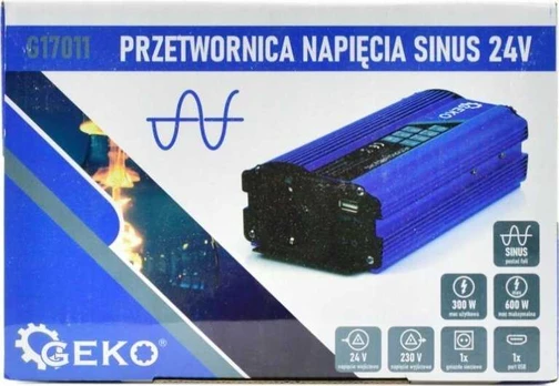 Įtampos keitiklis Geko SINUS 24V/230V 300/600W (16)
