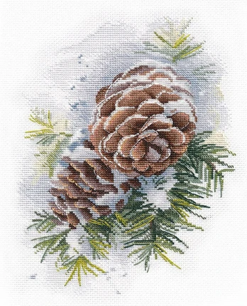 Cross stitch kit "Winter cones" S1570