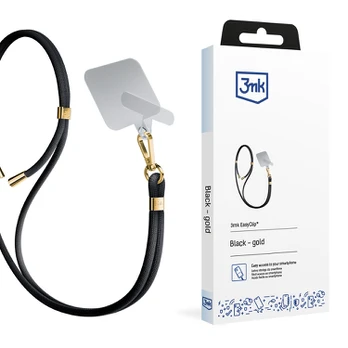 3MK EasyClip Juodas (auksinis) Smycz do telefonu