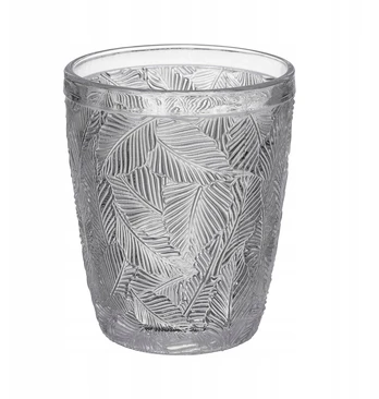 Žema stiklinė Leaves 300ml su tropiniais lapais