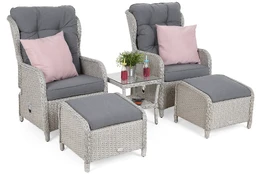 Lauko baldų komplektas Sofia, White/Grey kaina
