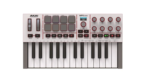 AKAI MPK MINI 4 Baltas - Mini klaviatūra sterująca