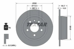 TEXTAR 92074503 Brake Disc