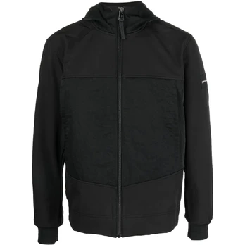 Lengva striukė vyrams, Juoda, Mix media heavy crinkle jacket
