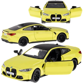 Metalinis automobilio modelis - BMW M4, geltonas