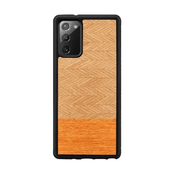 MAN&WOOD dėklas Galaxy Note 20 silkės arancia juodas