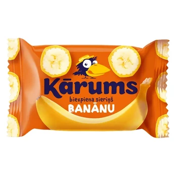 Varškės sūrelis bananų skonio KARUMS, 45 g