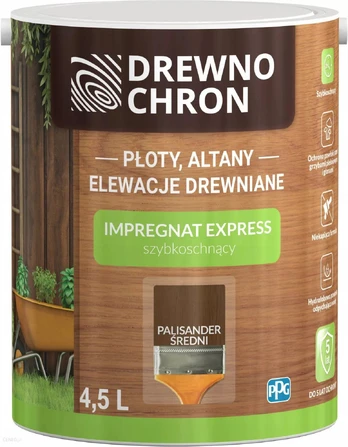 Drewnochron IMPREGNAT Express | 4,5 ltr, polisanderis vidutinis