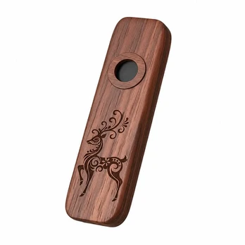 Medinė kazoo muzikos instrumentas, su 5 stygomis, 1 vnt.