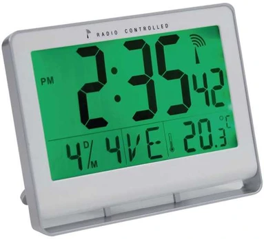 Alba HORLCDNEO, Table, Digital clock, Rectangle, Silver, Acrylonitrile butadiene styrene (ABS), France