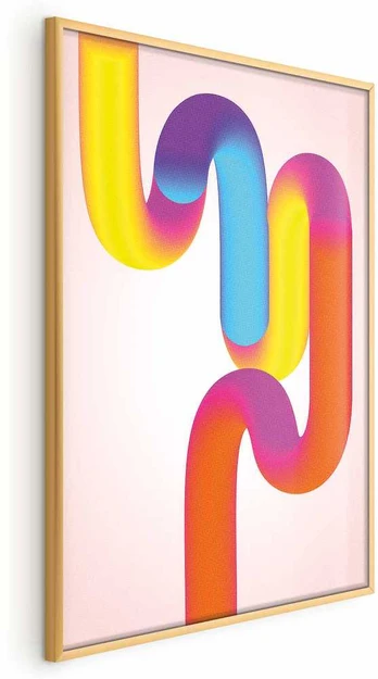 Artgeist Plakatas - Rainbow Tubes - abstract illustration with colorful gradients
