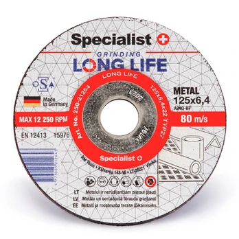 Šlifavimo diskas Long Life, 125x6,4x22 mm