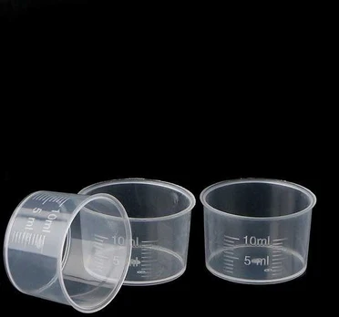 Matavimo puodelis 10 ml - Plastikinis indelis su matavimo puodeliu