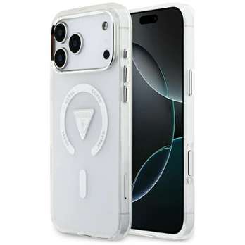 Case Guess IML Gradient Triangle Logo MagSafe for iPhone 18 Pro Max / 17 Pro Max transparent