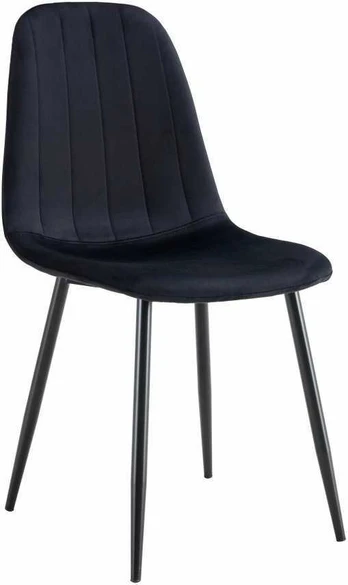 Kėdė Monita Lines, velvet, juoda