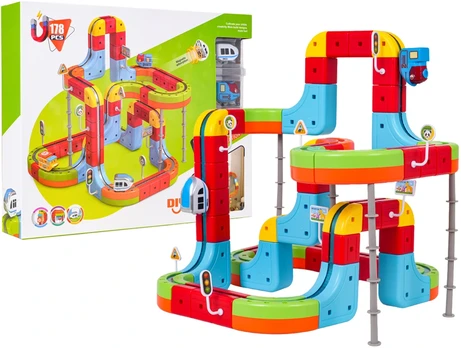Magnetinis spalvotas traukinys 178 vnt